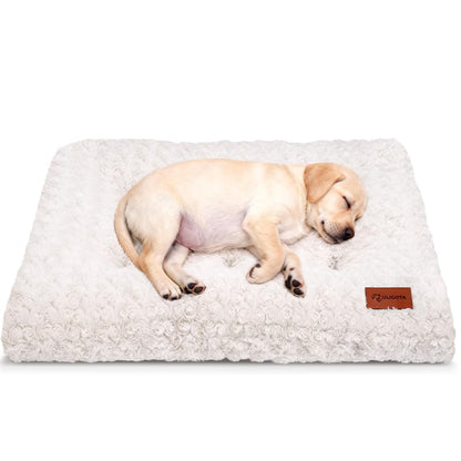 Dog Bed Crate Pad Plush Soft Dog Crate Bed for Medium Dogs and Cats Washable Anti-Slip Kennel Crate Mats for Sleeping and Anti Anxiety M