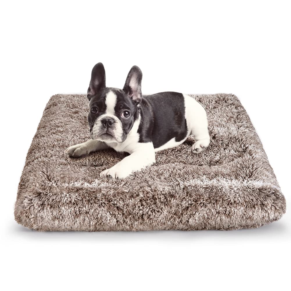 Dog Bed Crate Pad Plush Soft Dog Crate Bed for Medium Dogs and Cats Washable Anti-Slip Kennel Crate Mats for Sleeping and Anti Anxiety M