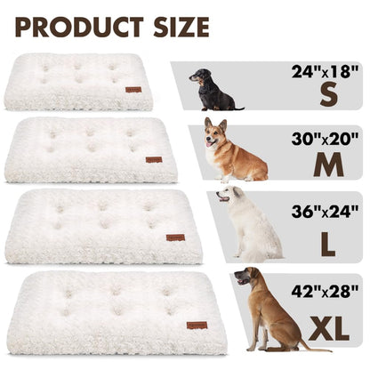 Dog Bed Crate Pad Plush Soft Dog Crate Bed for Medium Dogs and Cats Washable Anti-Slip Kennel Crate Mats for Sleeping and Anti Anxiety M