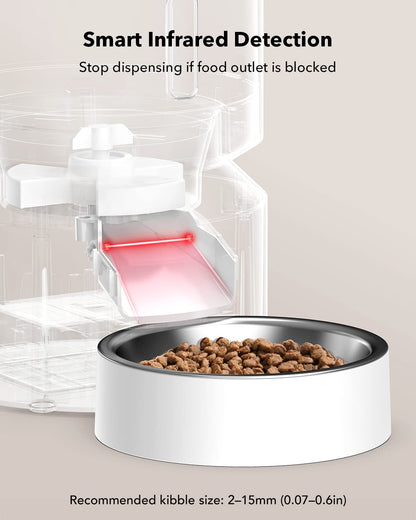 PETLIBRO Automatic Cat Feeder – 3L Programmable Pet Food Dispenser with Airtight Storage, Timed Portion Control, Voice Meal Call & Dual Power Supply, Clog-Free Healthy Feeding for Cats & Small Dogs