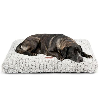 Dog Bed Crate Pad Plush Soft Dog Crate Bed for Medium Dogs and Cats Washable Anti-Slip Kennel Crate Mats for Sleeping and Anti Anxiety M