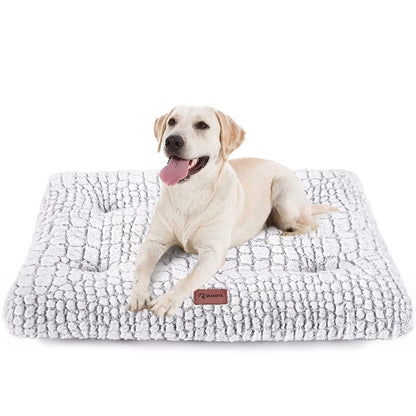 Dog Bed Crate Pad Plush Soft Dog Crate Bed for Medium Dogs and Cats Washable Anti-Slip Kennel Crate Mats for Sleeping and Anti Anxiety M
